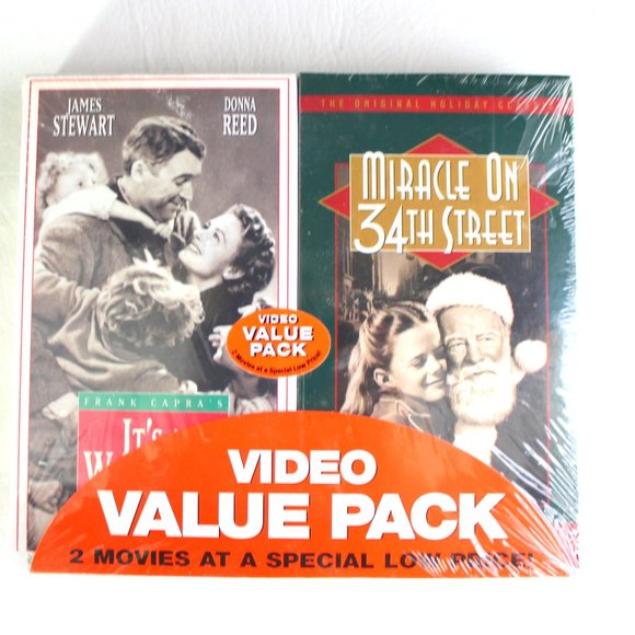 It's a Wonderful Life and Miracle on 34th Street 1947 Version VHS New Sealed - Picture 1 of 7